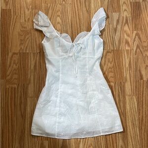 Princess Polly White Eyelet Mini Dress